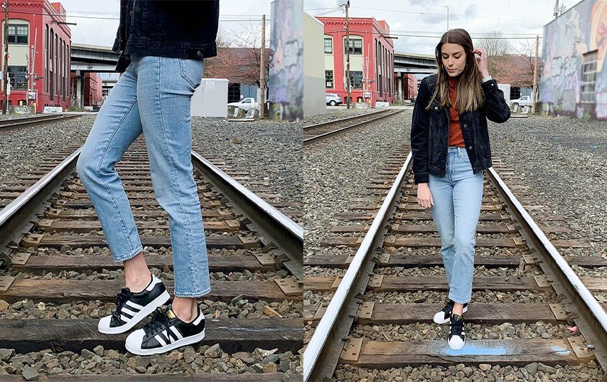 Try this sporty-casual Adidas outfit