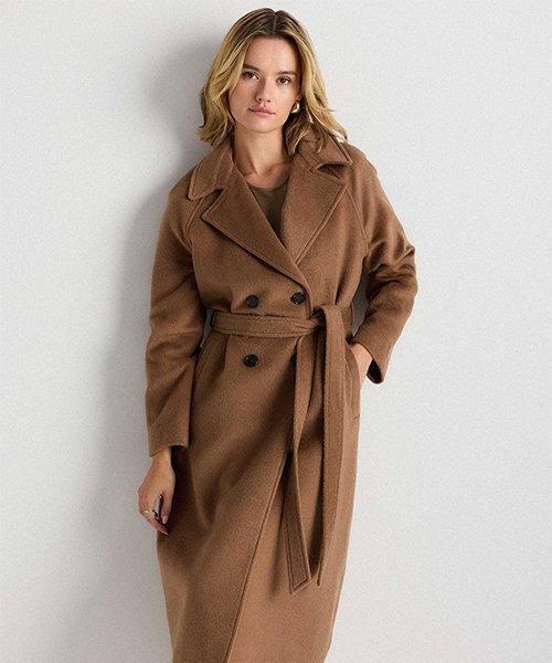 3) A long coat (camel, chocolate, charcoal, or black)