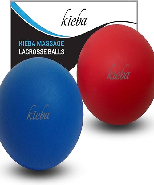 A small lacrosse-style massage ball
