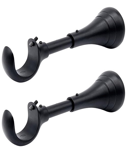 A sturdy curtain rod with strong brackets