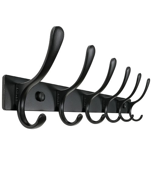A wall hook rail (with 4–6 sturdy hooks)