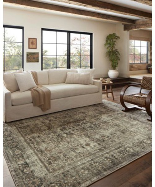 A warm-toned area rug